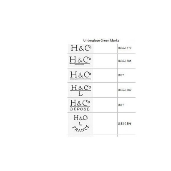 H & Co. Roses Plate Handpainted Porcelain Antique Haviland Limoges France 11" - Picture 11 of 11